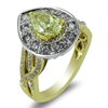 1.99ct.tw. Diamond Ring. Center Dia Fancy Yellow 1.24ct. 18KWY DKR002621
